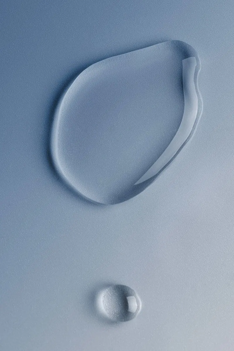 Droplets of clean water on a textured surface